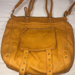 Steve Madden Mustard Yellow Crossbody Tote Bag.